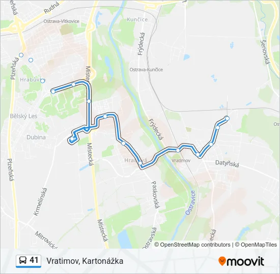 41 Bus Line Map