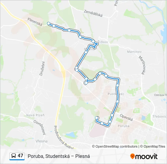 Автобус 47: карта маршрута