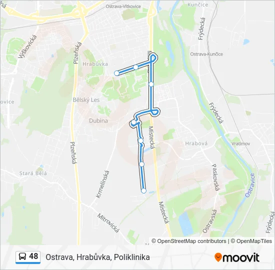 Автобус 48: карта маршрута