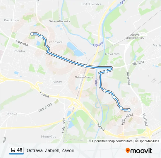 48 Bus Line Map
