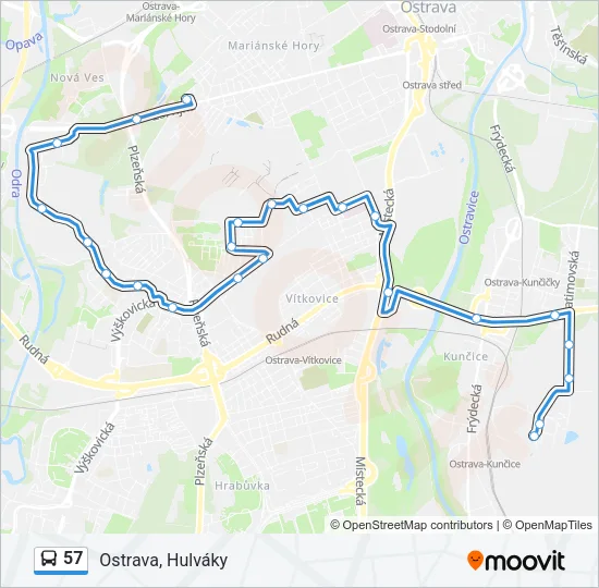 57 Bus Line Map