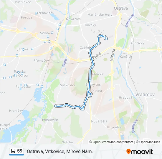 59 Bus Line Map