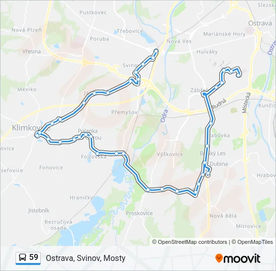 59 Bus Line Map
