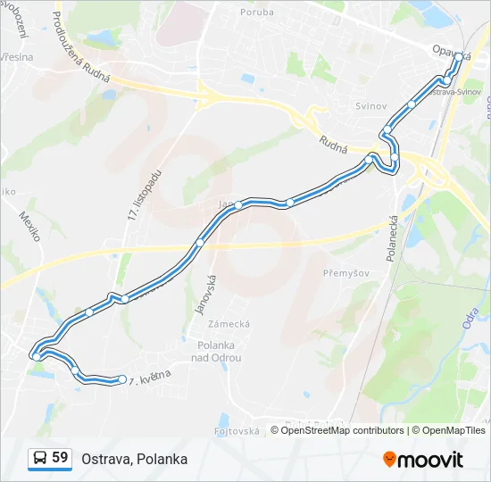 59 Bus Line Map
