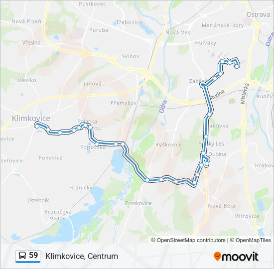 59 Bus Line Map