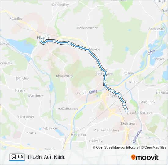 66 Bus Line Map
