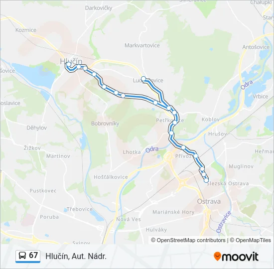 67 Bus Line Map