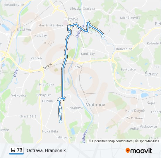 Автобус 73: карта маршрута