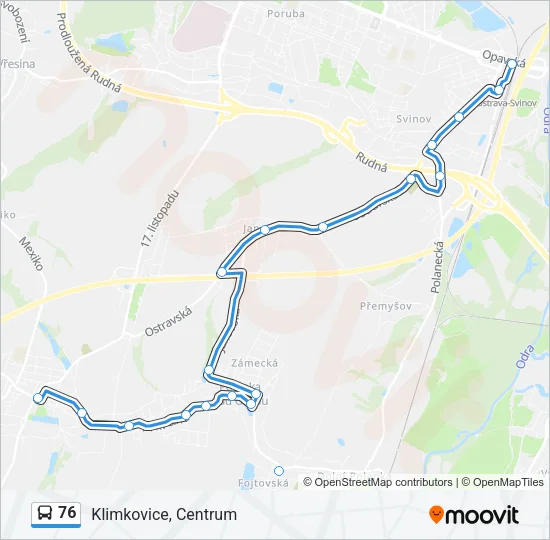 76 Bus Line Map