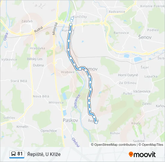 81 Bus Line Map