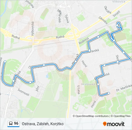 96 Bus Line Map