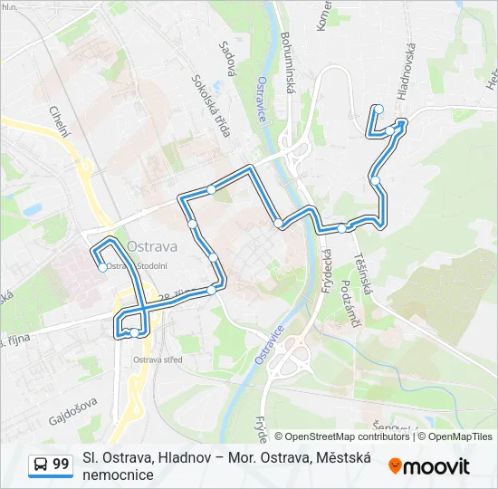 99 Bus Line Map
