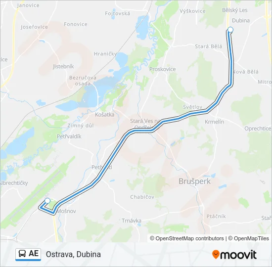 AE Bus Line Map