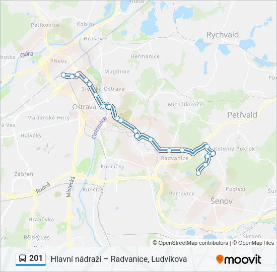 201 Bus Line Map