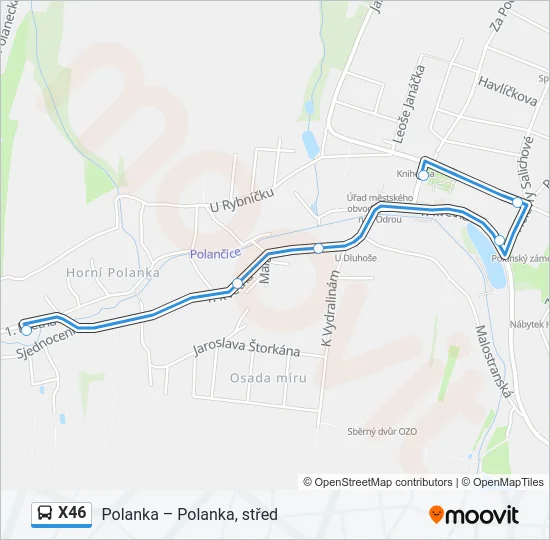X46 Bus Line Map