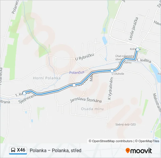 X46 Bus Line Map