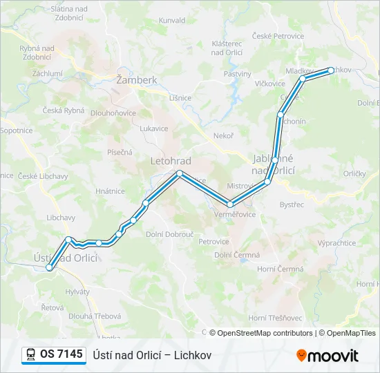 OS 7145 Train Line Map