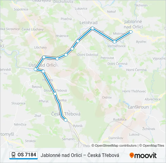 OS 7184 Train Line Map