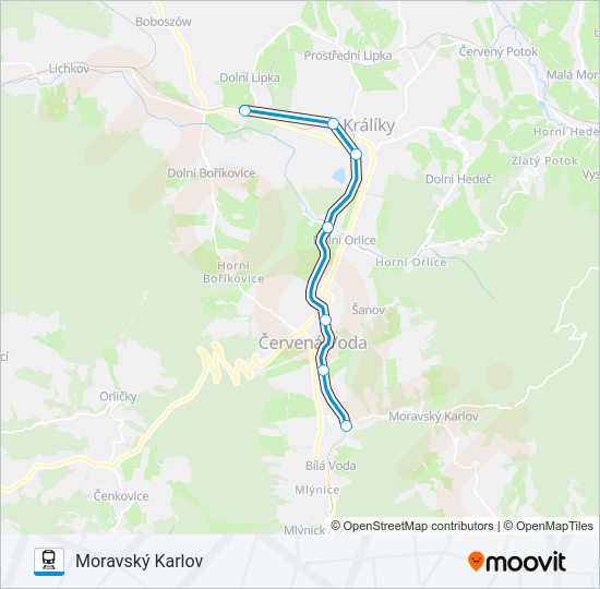 Поезд OS 20511: карта маршрута
