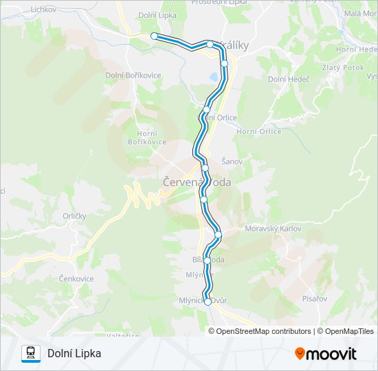 Поезд OS 20512: карта маршрута