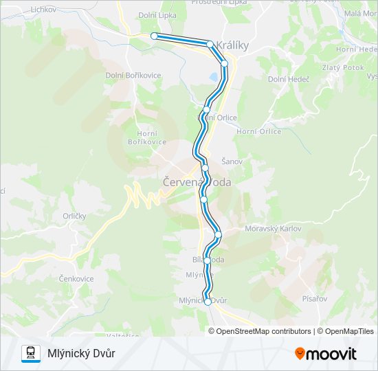 Поезд OS 20513: карта маршрута