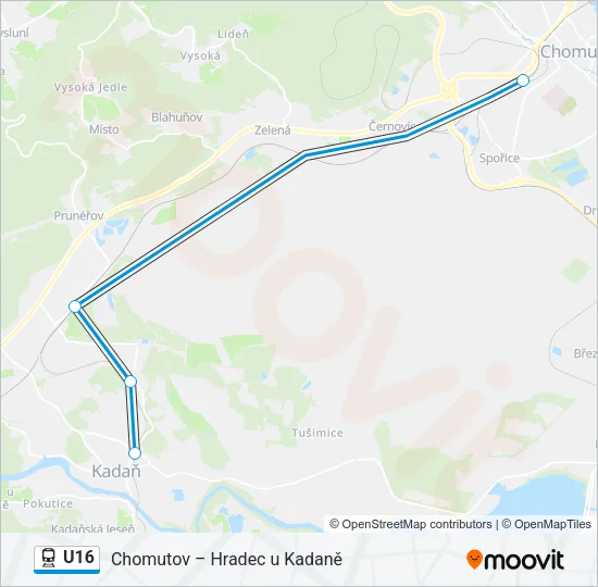 U16 Train Line Map