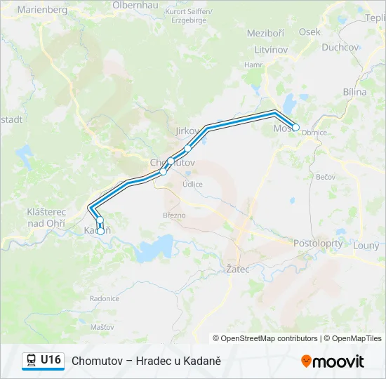 U16 Train Line Map