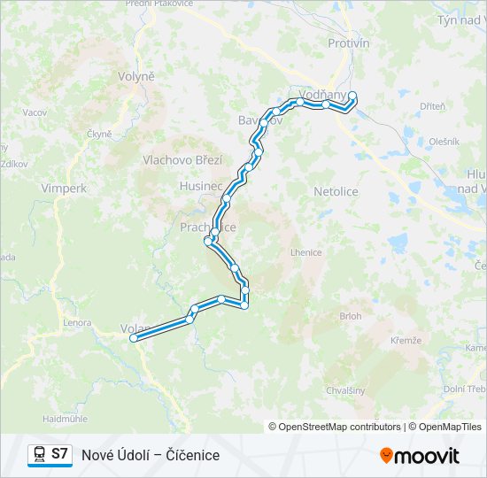 Поезд S7: карта маршрута