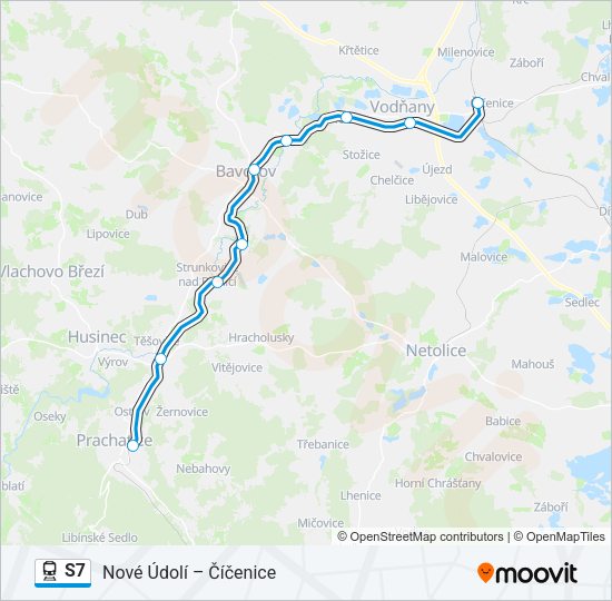 Поезд S7: карта маршрута