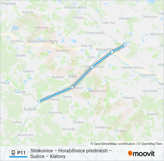 P11 Train Line Map