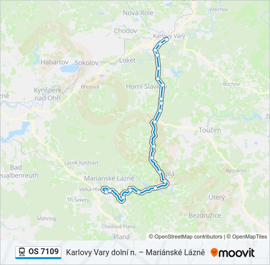 OS 7109 Train Line Map