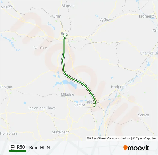 R50 Train Line Map