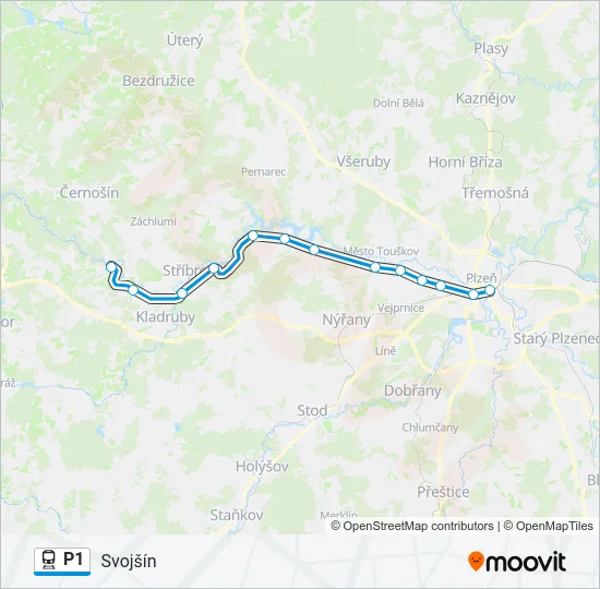 P1 Train Line Map