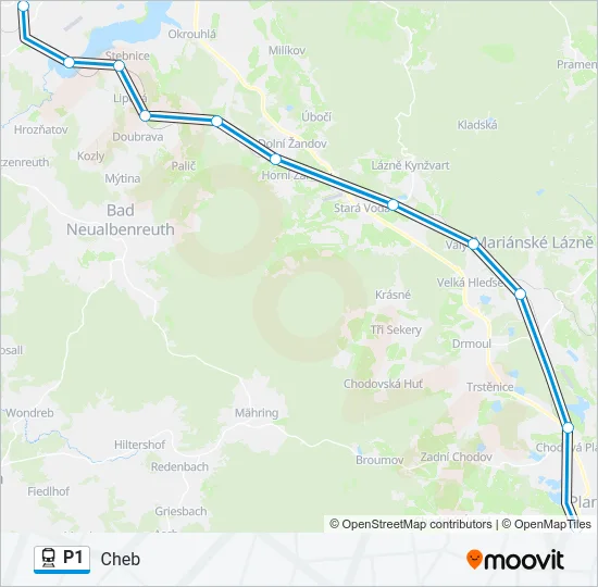 P1 Train Line Map