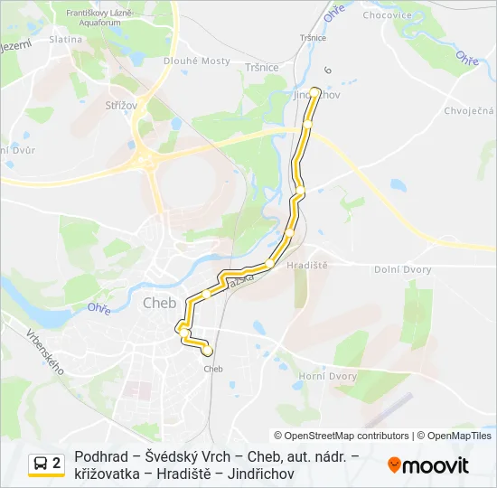 2 Bus Line Map