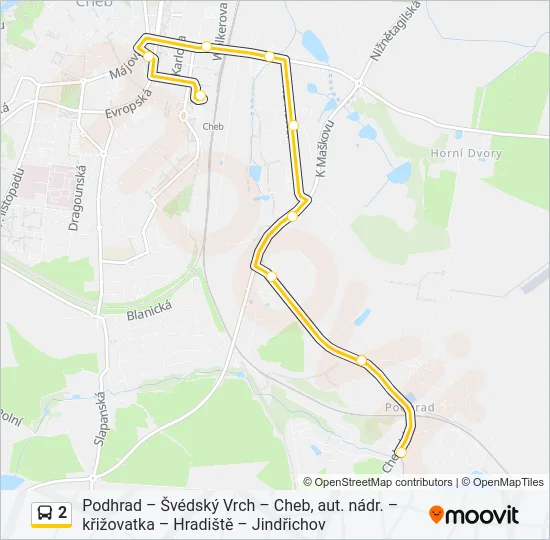 2 Bus Line Map