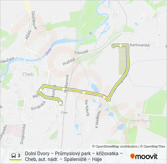 3 Bus Line Map