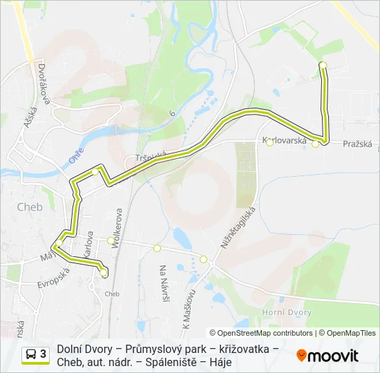 3 Bus Line Map
