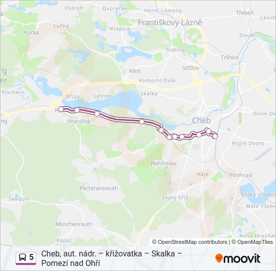 Автобус 5: карта маршрута