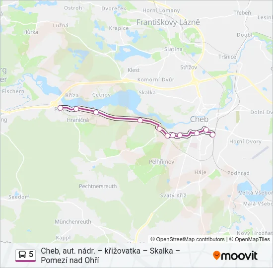 5 Bus Line Map