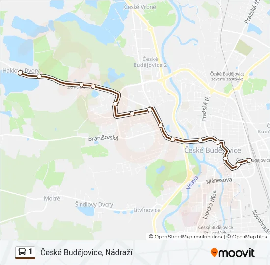 1 Bus Line Map