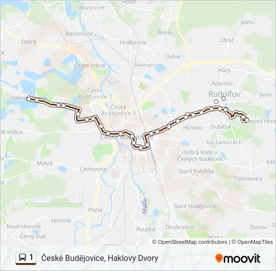 1 Bus Line Map