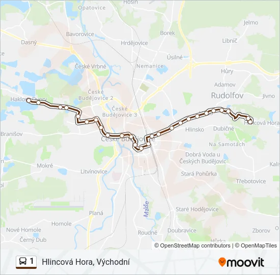1 Bus Line Map