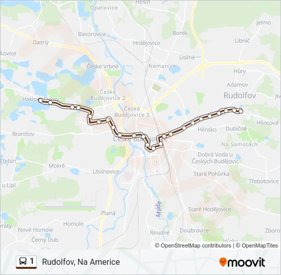 1 Bus Line Map