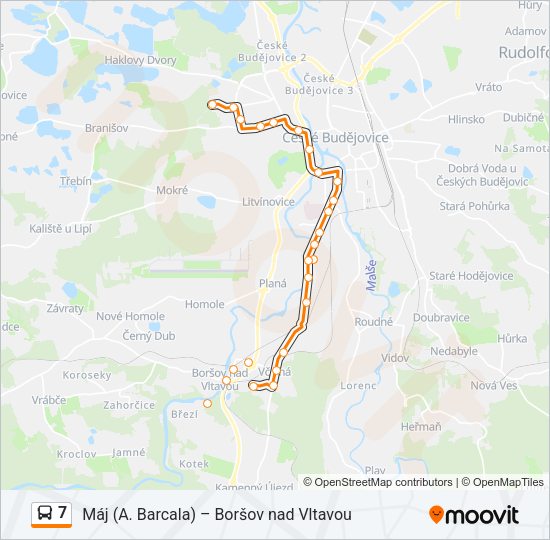 Автобус 7: карта маршрута