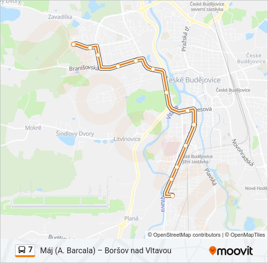 7 Bus Line Map