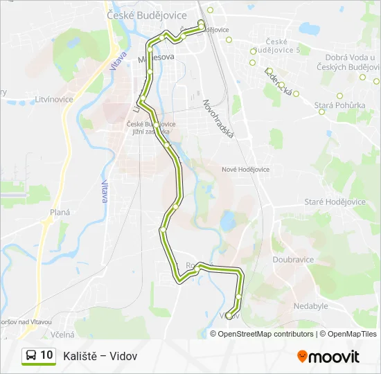 Автобус 10: карта маршрута