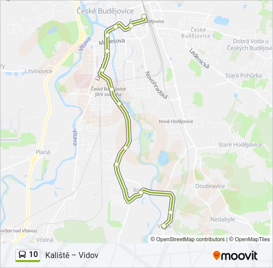 Автобус 10: карта маршрута