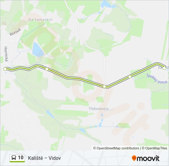 Автобус 10: карта маршрута