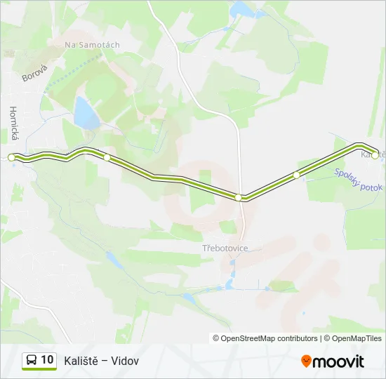 Автобус 10: карта маршрута